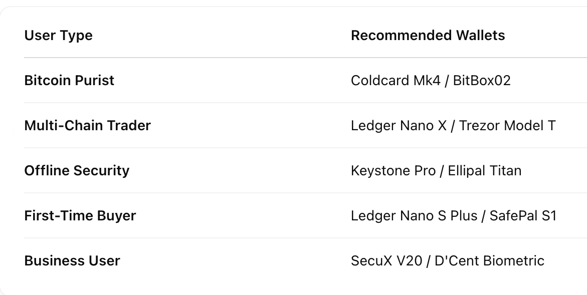 Cold Wallet Selection Guide